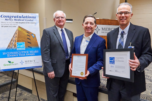 Mercy Medical Center receives 10th consecutive EPA ENERGY STAR Certification