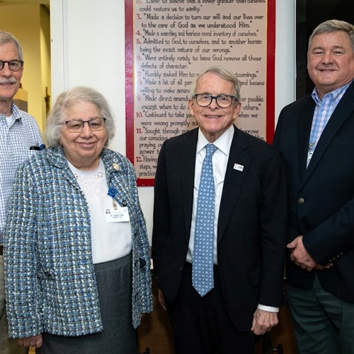 Ohio Governor Mike DeWine visits Rosary Hall outpatient addiction treatment program