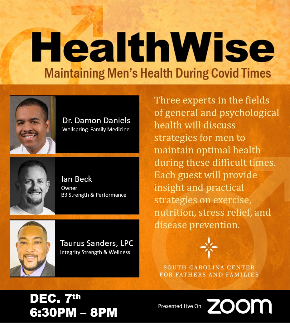South Carolina Center for Fathers and Families hosting statewide men's health teleconference tonight