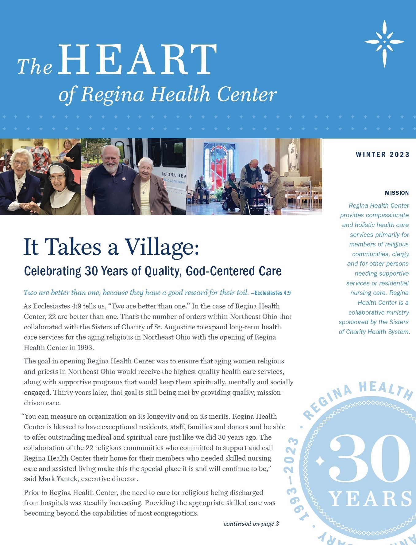 Regina Health Center celebrates 30 years of providing quality, God-centered care