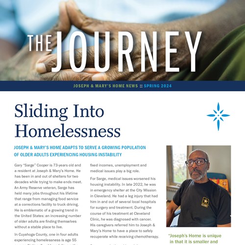 Joseph & Mary's Home newsletter highlights how it is adapting to serve a growing population of older adults experiencing housing instability