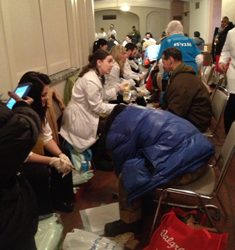 St. Vincent Charity Medical Center provides free podiatry care to the homeless