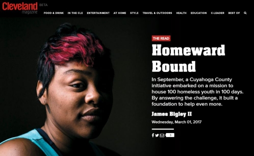 Cleveland Magazine Features 100-Day Challenge to End Youth Homelessness