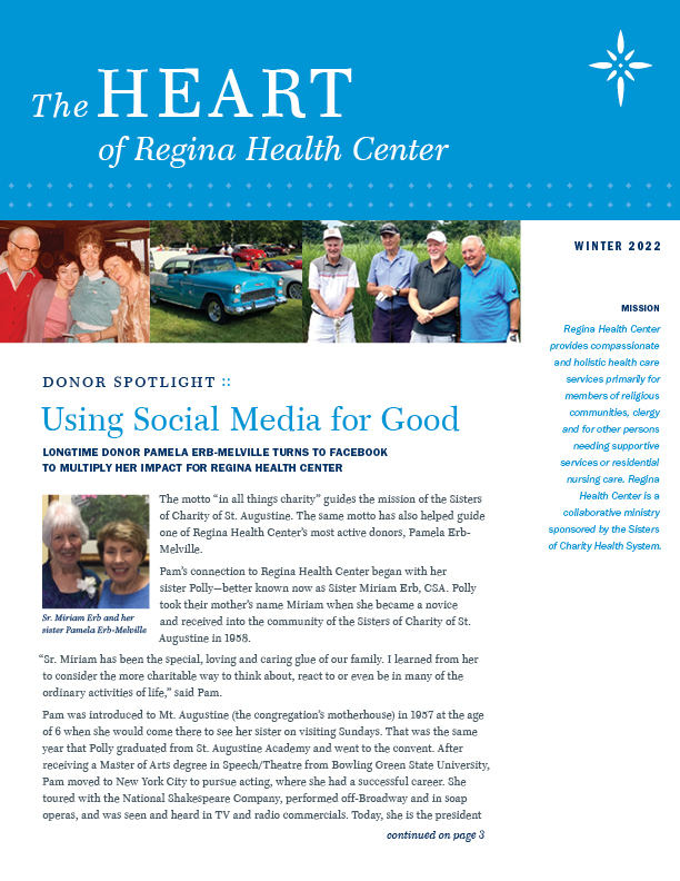 The Heart of Regina Health Center: Donor spotlight focuses on using social media to multiply giving impact