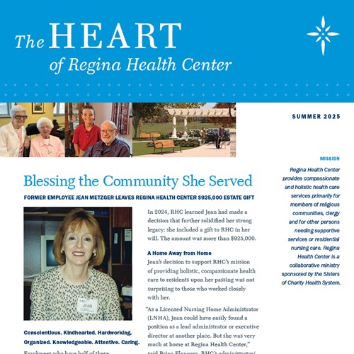 The Heart of Regina Health Center: donor spotlight focuses on former employee leaving nearly $1 million estate gift