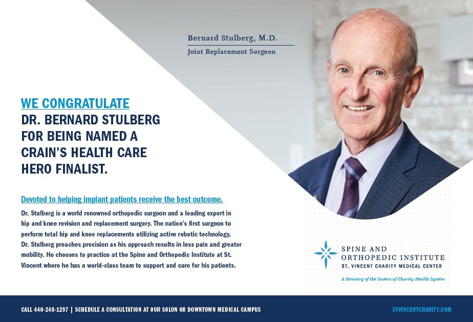 St. Vincent Charity orthopedic surgeon named Crain's Health Care Hero finalist