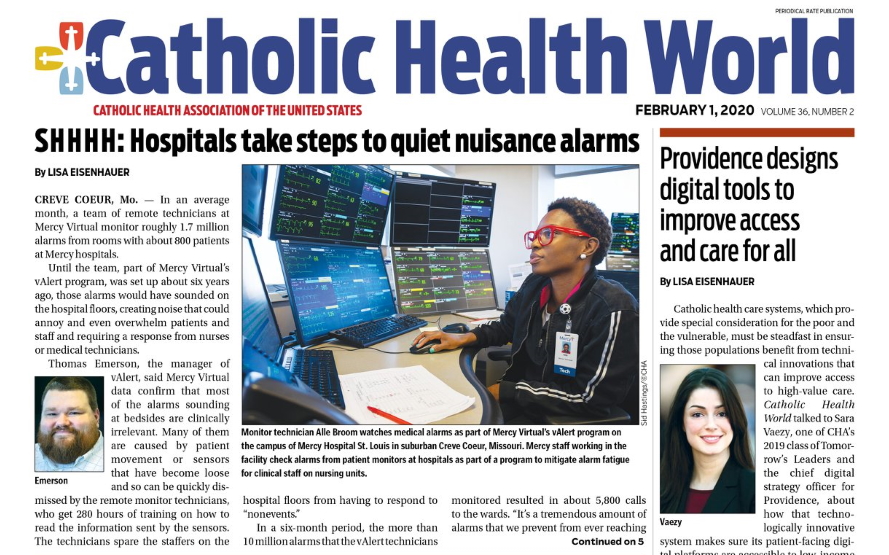 St. Vincent Charity featured in Catholic Health World cover story