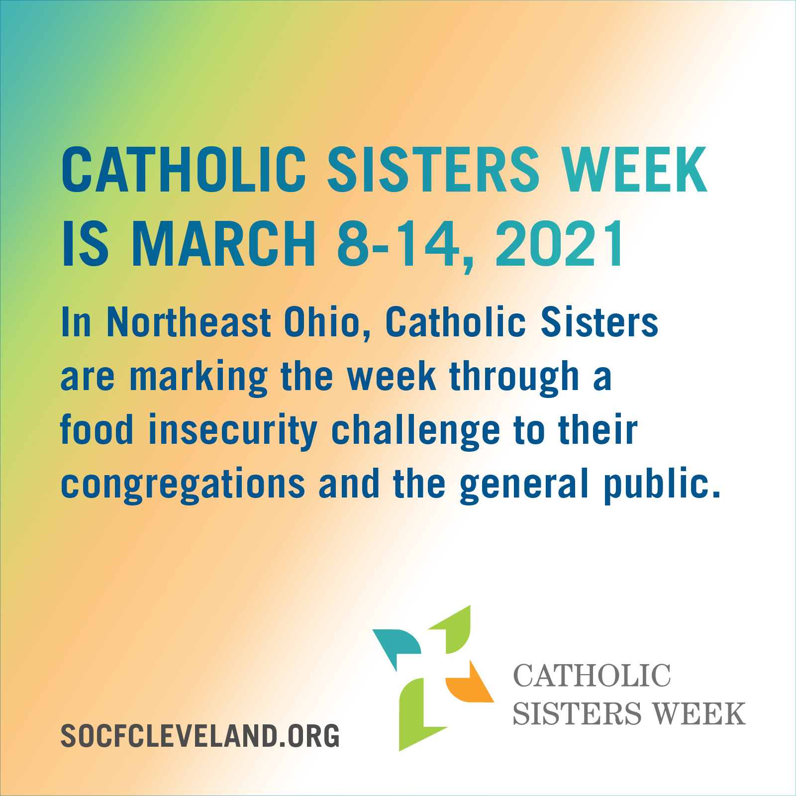 Catholic Sisters in Northeast Ohio issue Catholic Sisters Week challenge to end hunger