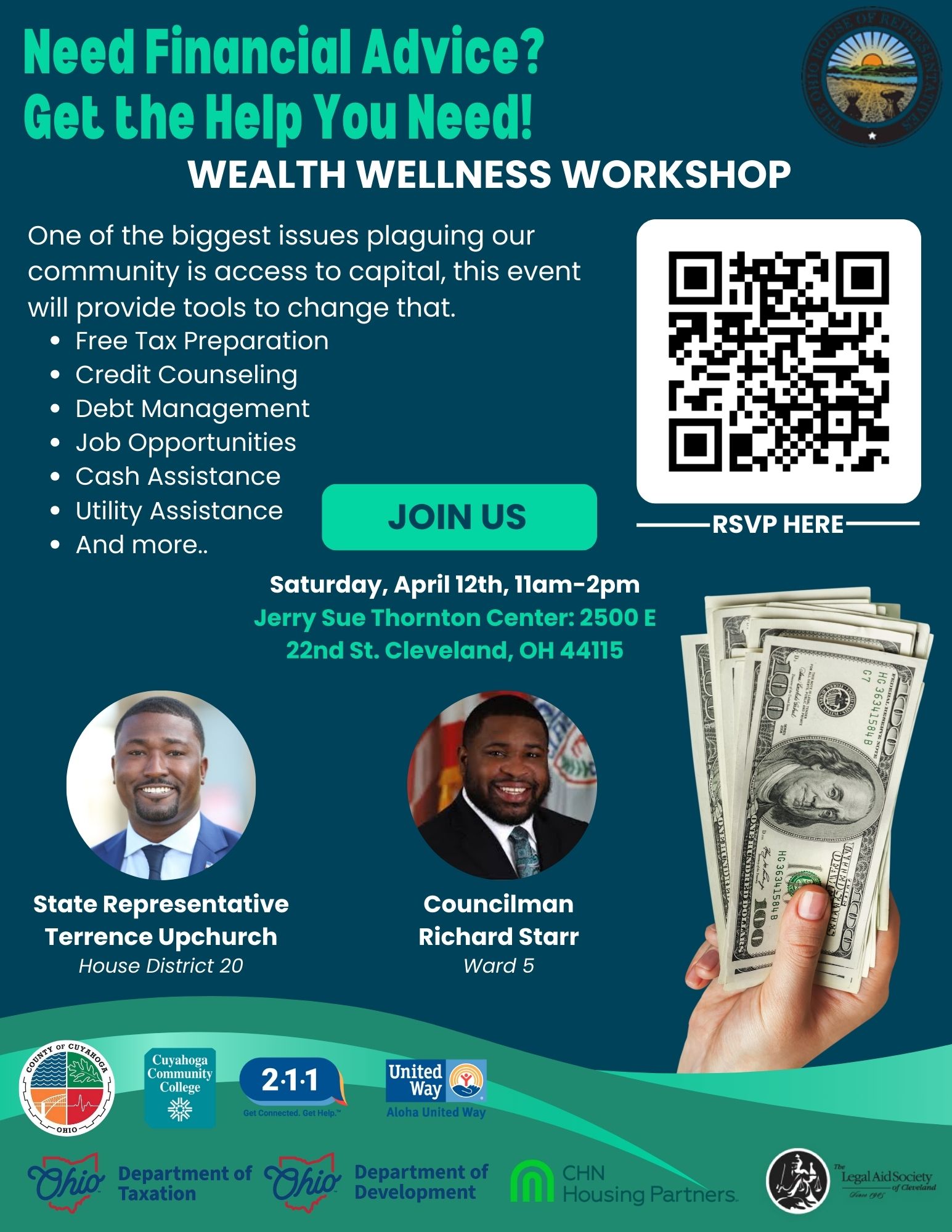 Free Wealth Wellness Workshop being hosted in Central neighborhood Saturday, April 13