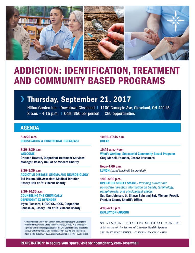 St. Vincent Charity Medical Center to host addiction conference