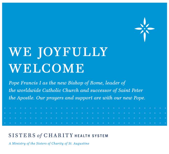 We joyfully welcome Pope Francis