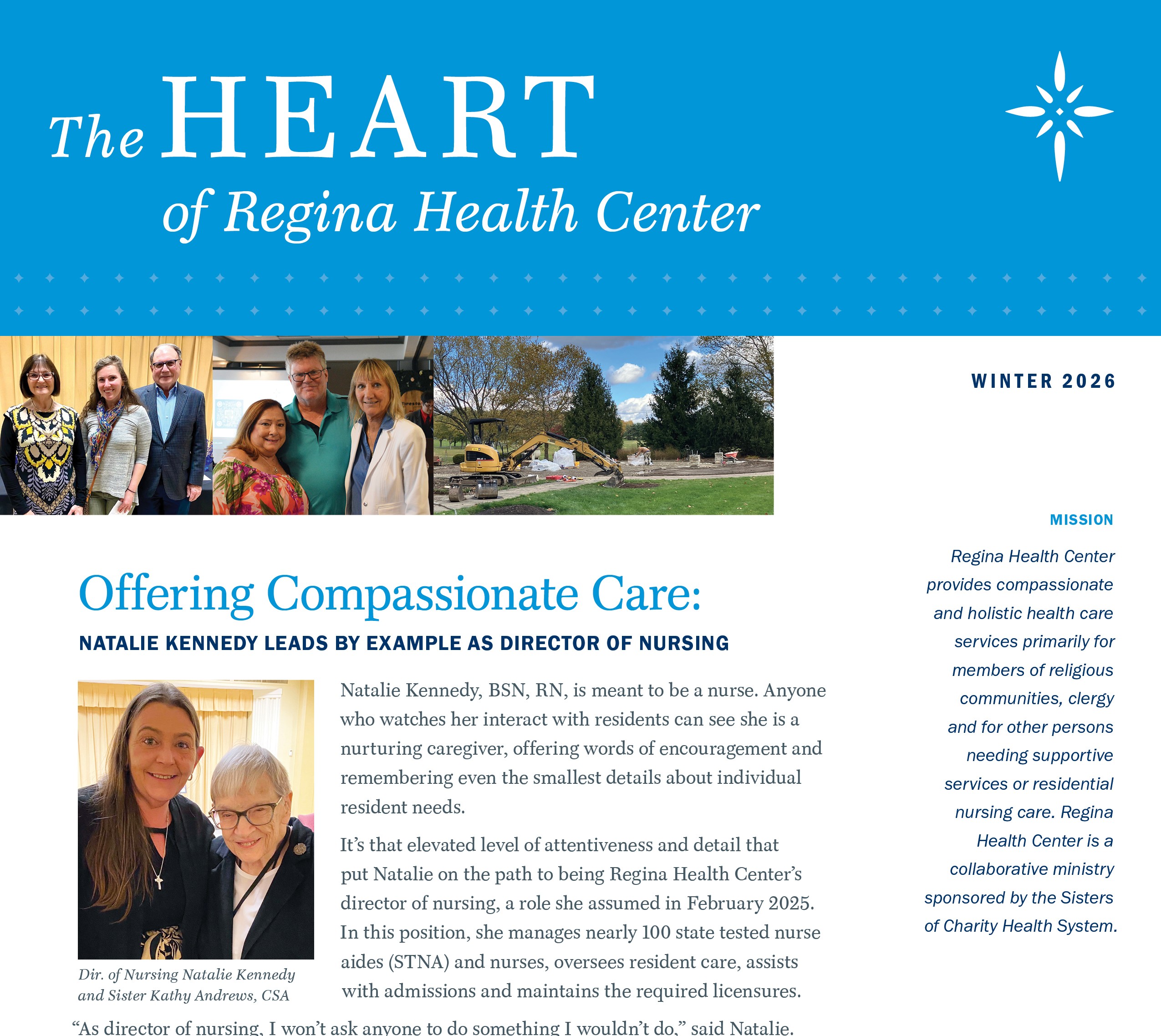 The Heart of Regina Health Center: caregiver spotlight focuses on Director of Nursing Natalie Kennedy and her commitment to compassionate care